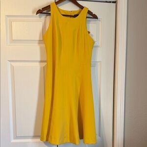 Banana Republic Vibrant Yellow Midi Dress